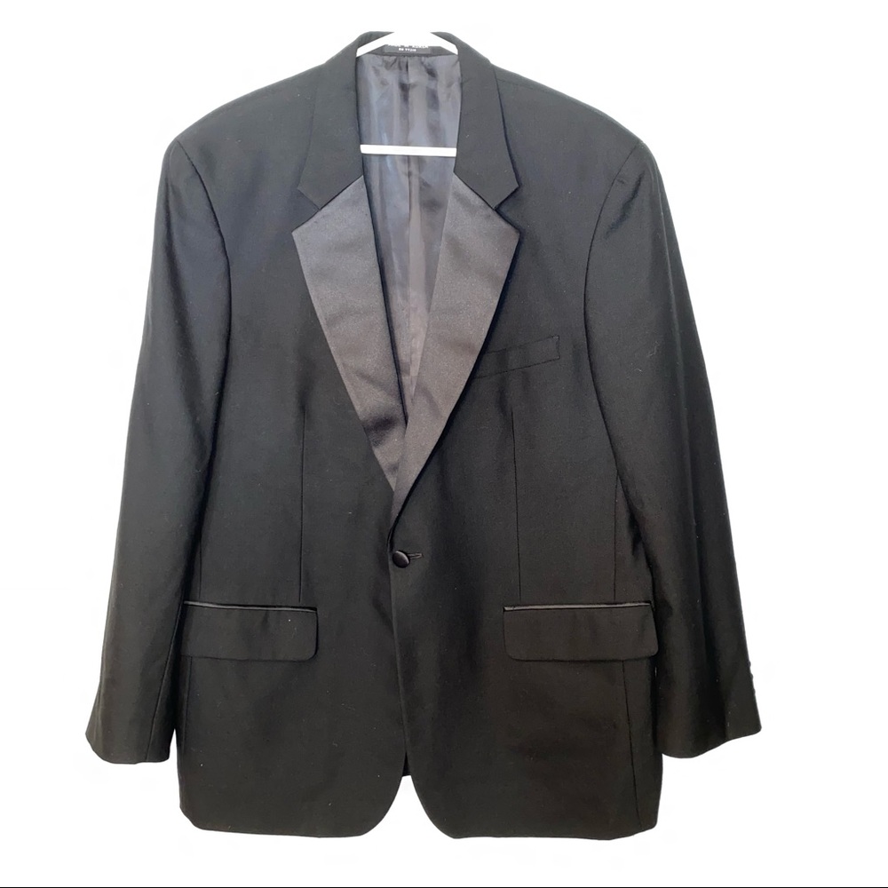Versini Men’s Tuxedo Suit Jacket size 44R black
